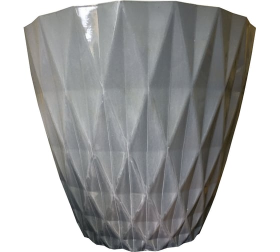 Горшок Репка H164gw Бокал с брильянтами серый с белым глазурь, 6.8 л 46566 1