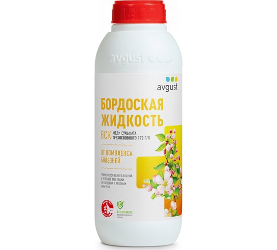 Средство от болезней растений Avgust Бордоская жидкость 1 л 4606696012073