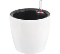 Кашпо IDEA АНФА D220 мм с вставкой и с автополивом, белый М 3232