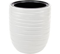 Кашпо IDEA ЛАЙН D350 мм H 390 мм со вставкой, белый М 3411