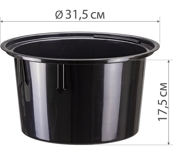 Кашпо IDEA ЛАЙН D375 мм H 620 мм со вставкой, белый М 3412