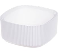 Кашпо IDEA СТРИП 165х165 мм, 0,9 л со вставкой, белый М 3249