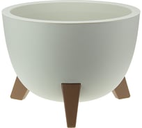 Кашпо IDEA ФЛОРИАН D250 мм 4,2л, белый ротанг М 3186