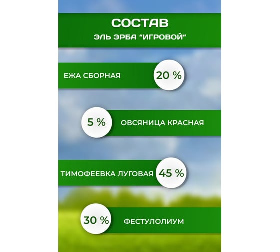 Газонная травосмесь Эль-Эрба "Игровой" 1 кг E091