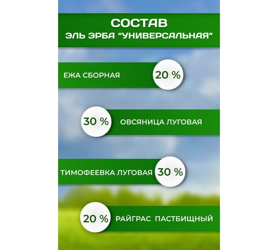 Газонная травосмесь Эль-Эрба Универсальная" 5 кг E055