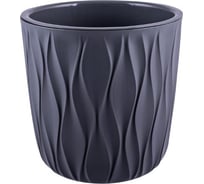 Горшок для цветов с дренажной вставкой ПОЛИМЕРБЫТ Desert 6.1 л, d217, h211 мм, серый 438660500