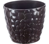 Кашпо IDEA КАМНИ D260мм 8л М 3171 коричневый ротанг