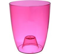 Кашпо IDEA ОРХИДЕЯ D125мм М 3147 Розовый прозрачный