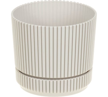 Кашпо IDEA СТРИП D200 мм, 3,9л с подставкой Кремовый М 3248 Кремовый