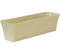 Балконный ящик IDEA РОТАНГ 600 М 3226 белый ротанг