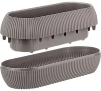 Кашпо IDEA ПИКАНТО овальное, 1.3л М 3210 французcкий серый