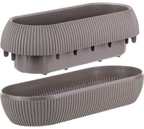 Кашпо IDEA ПИКАНТО овальное, 1.3л М 3210 французcкий серый