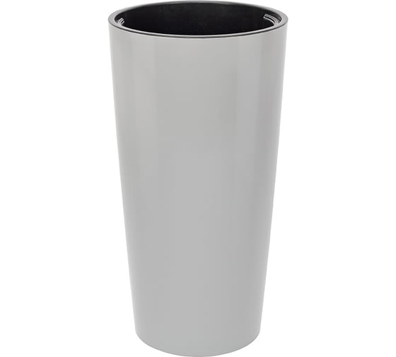 Кашпо IDEA ПИЛАР круглое, D390, H750 мм, 23/69л, с вкладышем, М 3088 Смоки 1