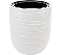 Кашпо IDEA ЛАЙН D350мм, H 390мм, со вставкой М 3411 Кремовый