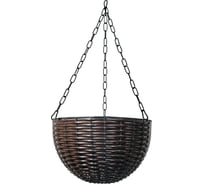 Кашпо подвесное ЭЛЕТЕХ мет. темный ротанг, d 380 мм 4845000004