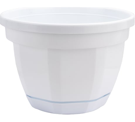 Кашпо Мультипласт Групп НИКА с подвесом и поддоном 230мм 4л белое MPG6344