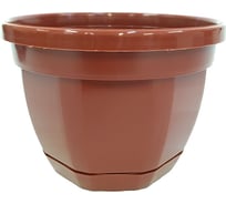 Кашпо Мультипласт Групп НИКА с поддоном 170мм 1,5л терракот MPG6375
