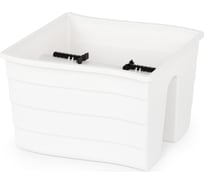 Кашпо на перила ЗПИ "Альтернатива" 294x291x197 малое (белый) М8913