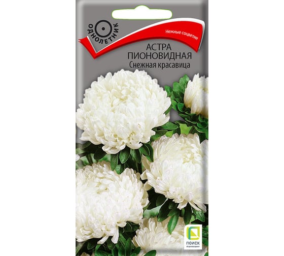 Астра Агрохолдинг ПОИСК пионовидная Снежная красавица 0,3гр 150283 1