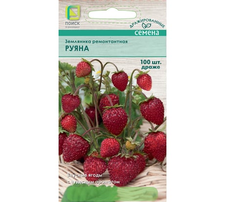 Земляника ремонтантная Агрохолдинг ПОИСК Драже Руяна 100шт 812944
