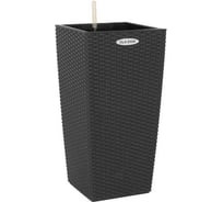 Кашпо Еврогрядка RATTAN 14 литров (коричневый) Kashpo-Rattan-brown-14