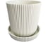 Горшок для цветов с поддоном Тек-А-Тек Le Gaufre D=13.5 1.8Л кремовый 802-6 2
