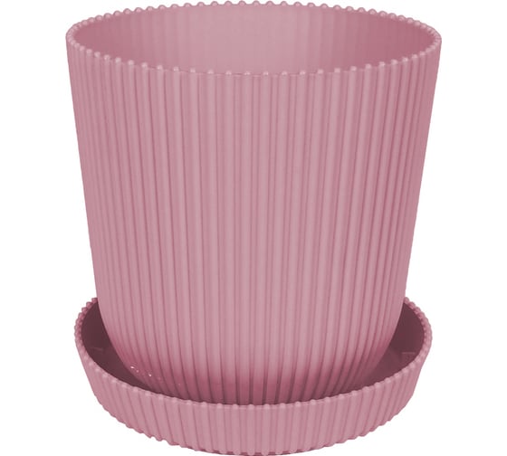 Горшок для цветов с поддоном Тек-А-Тек Le Gaufre D=15.5 2.4Л розовый 803-3 1