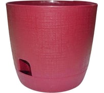 Горшок для цветов с поддоном Тек-А-Тек Twist d=15,5 1.9 Л. бордо 310-10