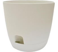 Горшок для цветов с поддоном Тек-А-Тек Twist d=19 3.3 Л. кремовый 320-6