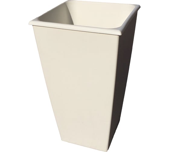 Горшок для цветов Тек-А-Тек Carre 34x34 45л(21л) Кремовый 1400-1