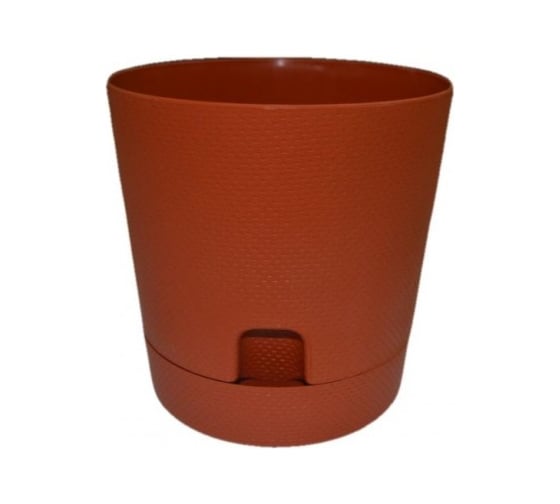Горшок для цветов с поддоном Тек-А-Тек Waffle d=14 см, 1.4 л, терракот 510-2 1