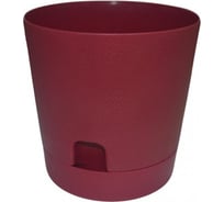 Горшок для цветов с поддоном Тек-А-Тек Waffle d=17.5 см, 2.8 л, бордо 520-10
