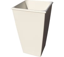 Горшок для цветов Тек-А-Тек Carre 26x26 см, 19л(10,5л) кремовый 1300-1
