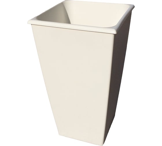 Горшок для цветов Тек-А-Тек Carre 26x26 см, 19л(10,5л) кремовый 1300-1