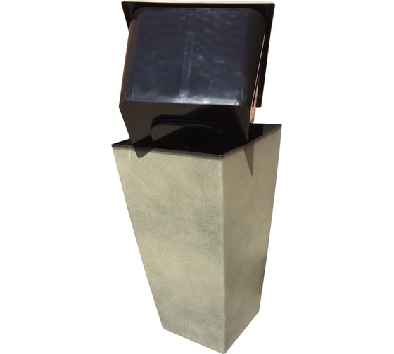 Горшок для цветов Тек-А-Тек Carre 26x26 см, 19л(10,5л) графит 1300-22