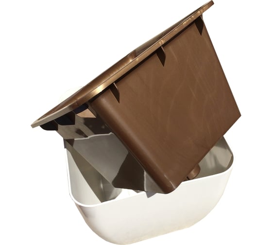 Горшок для цветов Тек-А-Тек Square couleurs 14л(7,3л) бронза кор 150-10
