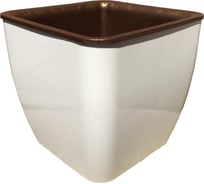 Горшок для цветов Тек-А-Тек Square couleurs 14л(7,3л) кремовый/бронза кор 150-1