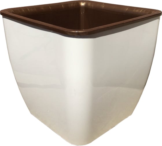 Горшок для цветов Тек-А-Тек Square couleurs 14л(7,3л) кремовый/бронза кор 150-1