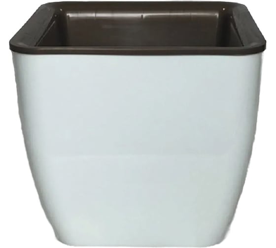 Горшок для цветов Тек-А-Тек Square couleurs 8л(4,3л) кремовый/бронза кор 140-1
