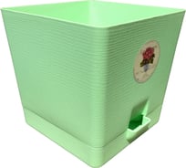 Горшок для цветов с поддоном Тек-А-Тек Le Parterre d=15, 2л, зеленый 211-1