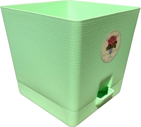 Горшок для цветов с поддоном Тек-А-Тек Le Parterre d=15, 2л, зеленый 211-1