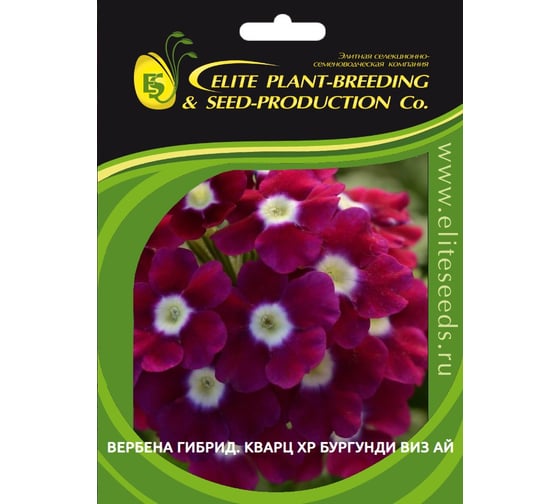Вербена гибридная ELITE PLANT-BREEDING & SEED PRODUCTION Co. Кварц XP Бургунди Виз Ай 30 шт ЭС мини 1999943423 1