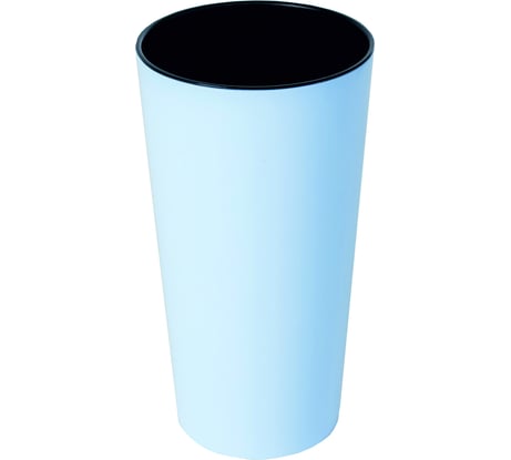 Кашпо для цветов GARDENPLAST КАМЕЛИЯ со вставкой, высота 260мм, светло-голубой 4814132001226