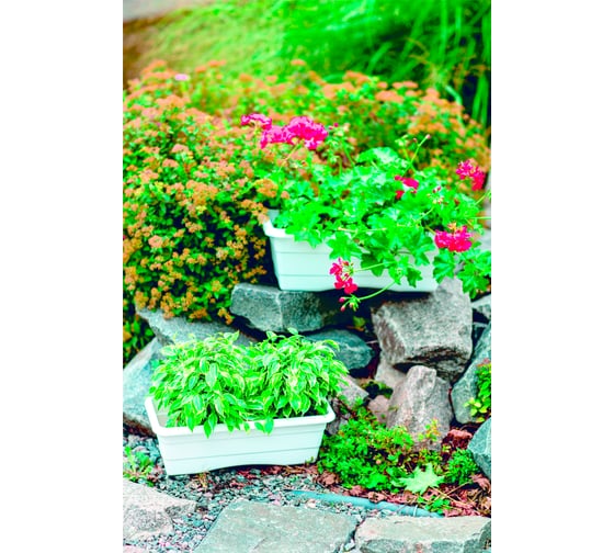 Балконный ящик GARDENPLAST №2 81000, l=480, h=170, белый 4814132001813 81000