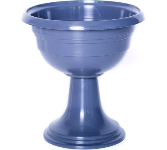 Вазон GARDENPLAST Тюльпан пластмассовый, d=300, h=335, 6 л, графит 4814132002087 84003 1