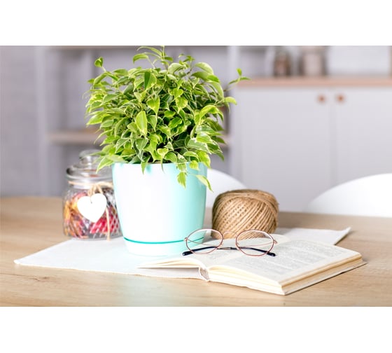 Горшок для цветов GARDENPLAST ФРЕЗИЯ №1 мятный, высота 145мм, 4814132003107 00020