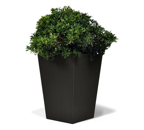 Кашпо Keter Rattan Planter L коричневое 1