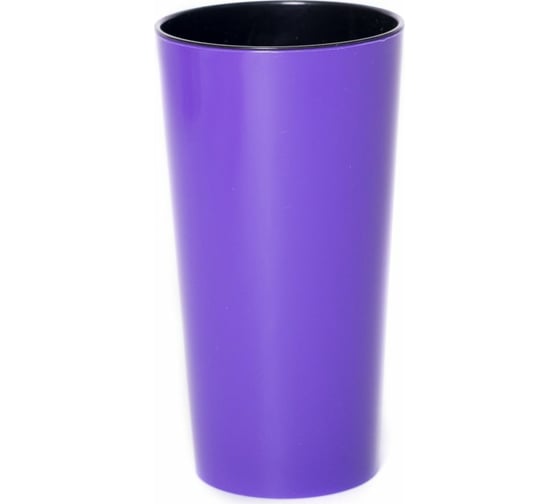 Кашпо для цветов со вставкой GARDENPLAST КАМЕЛИЯ фиолетовый, высота 260 мм, 4814132003336 00045 1
