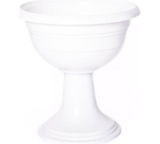 Пластмассовый вазон GARDENPLAST Тюльпан d=300 мм, h=335 мм, 6 л, белый 4814132002056 84000 1