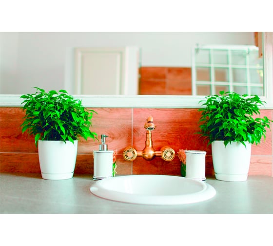 Горшок для цветов GARDENPLAST ФРЕЗИЯ №1 белый, высота 145мм, 4814132001011 60008